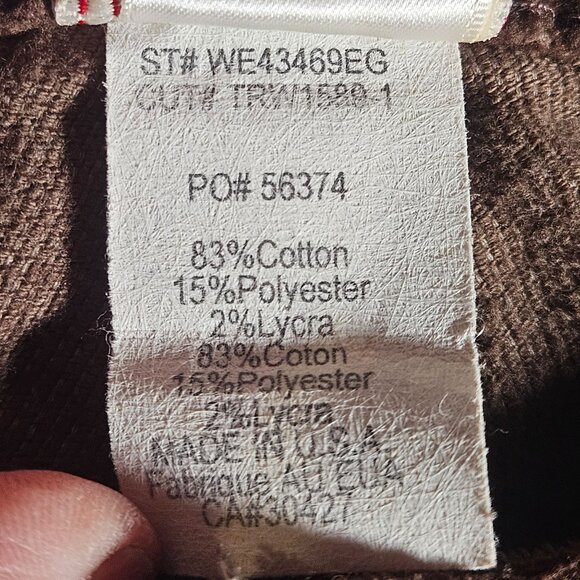 True Religion Wn Corduroy Pant Trendy Brown 32 Gorpcore Fall Espresso Monochrome - Picture 9 of 16